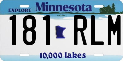 MN license plate 181RLM