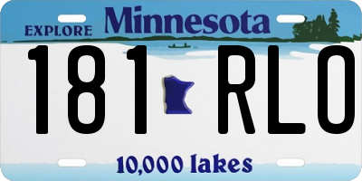MN license plate 181RLO