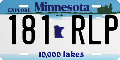 MN license plate 181RLP