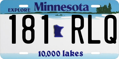 MN license plate 181RLQ