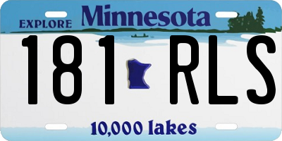 MN license plate 181RLS