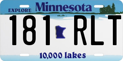 MN license plate 181RLT