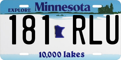 MN license plate 181RLU