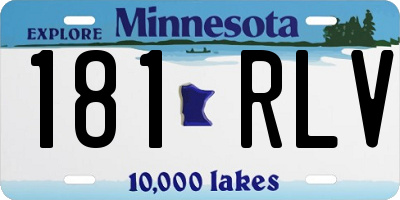 MN license plate 181RLV