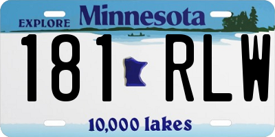 MN license plate 181RLW
