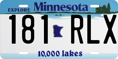 MN license plate 181RLX