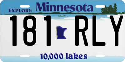 MN license plate 181RLY