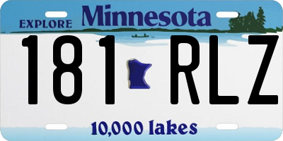 MN license plate 181RLZ