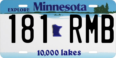 MN license plate 181RMB