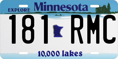 MN license plate 181RMC
