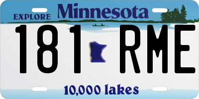 MN license plate 181RME