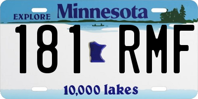 MN license plate 181RMF