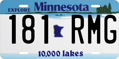 MN license plate 181RMG