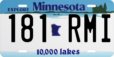 MN license plate 181RMI
