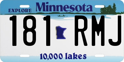 MN license plate 181RMJ