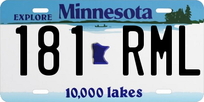 MN license plate 181RML
