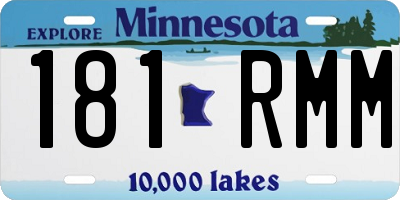 MN license plate 181RMM