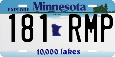 MN license plate 181RMP