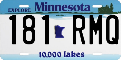 MN license plate 181RMQ