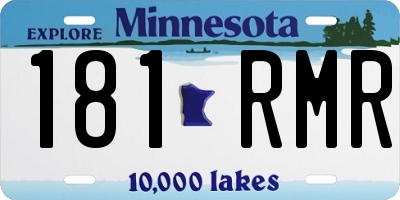 MN license plate 181RMR