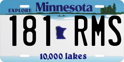 MN license plate 181RMS
