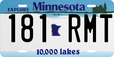 MN license plate 181RMT
