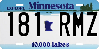 MN license plate 181RMZ