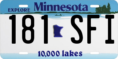 MN license plate 181SFI