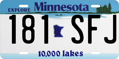 MN license plate 181SFJ