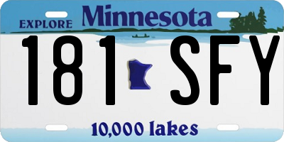 MN license plate 181SFY
