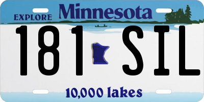 MN license plate 181SIL