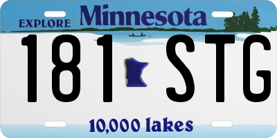 MN license plate 181STG