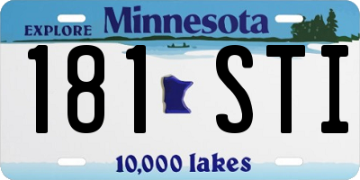 MN license plate 181STI
