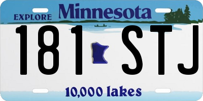 MN license plate 181STJ