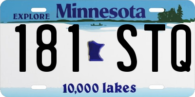 MN license plate 181STQ