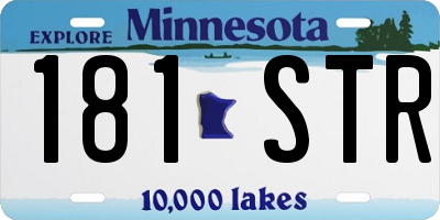 MN license plate 181STR