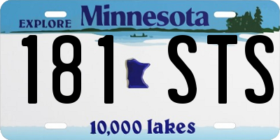 MN license plate 181STS