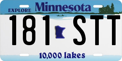 MN license plate 181STT