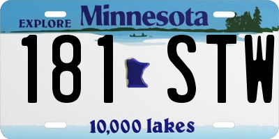 MN license plate 181STW