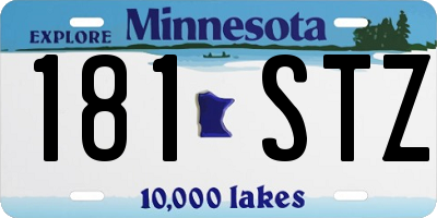 MN license plate 181STZ