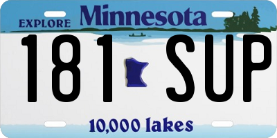 MN license plate 181SUP