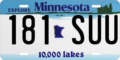 MN license plate 181SUU