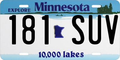 MN license plate 181SUV
