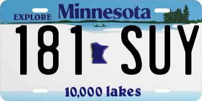 MN license plate 181SUY