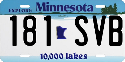 MN license plate 181SVB