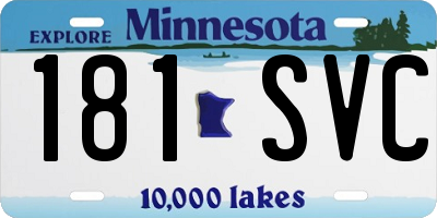 MN license plate 181SVC