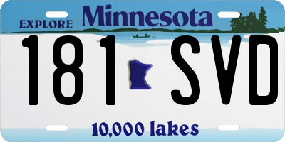 MN license plate 181SVD