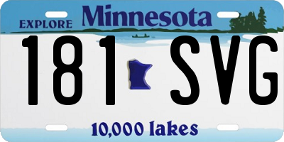 MN license plate 181SVG