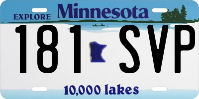 MN license plate 181SVP