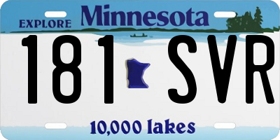 MN license plate 181SVR